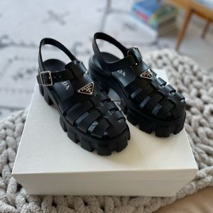 Prada Monolith Rubber Sandals